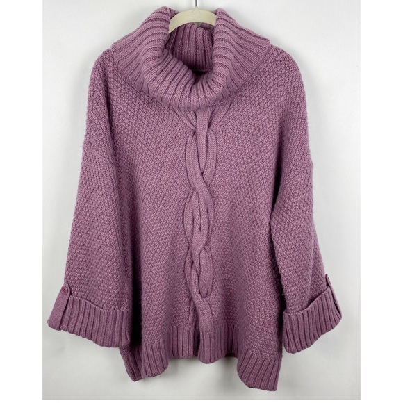 Talbots Sweaters - Talbots Chunky Cable Knit Turtle Neck Wool Sweater